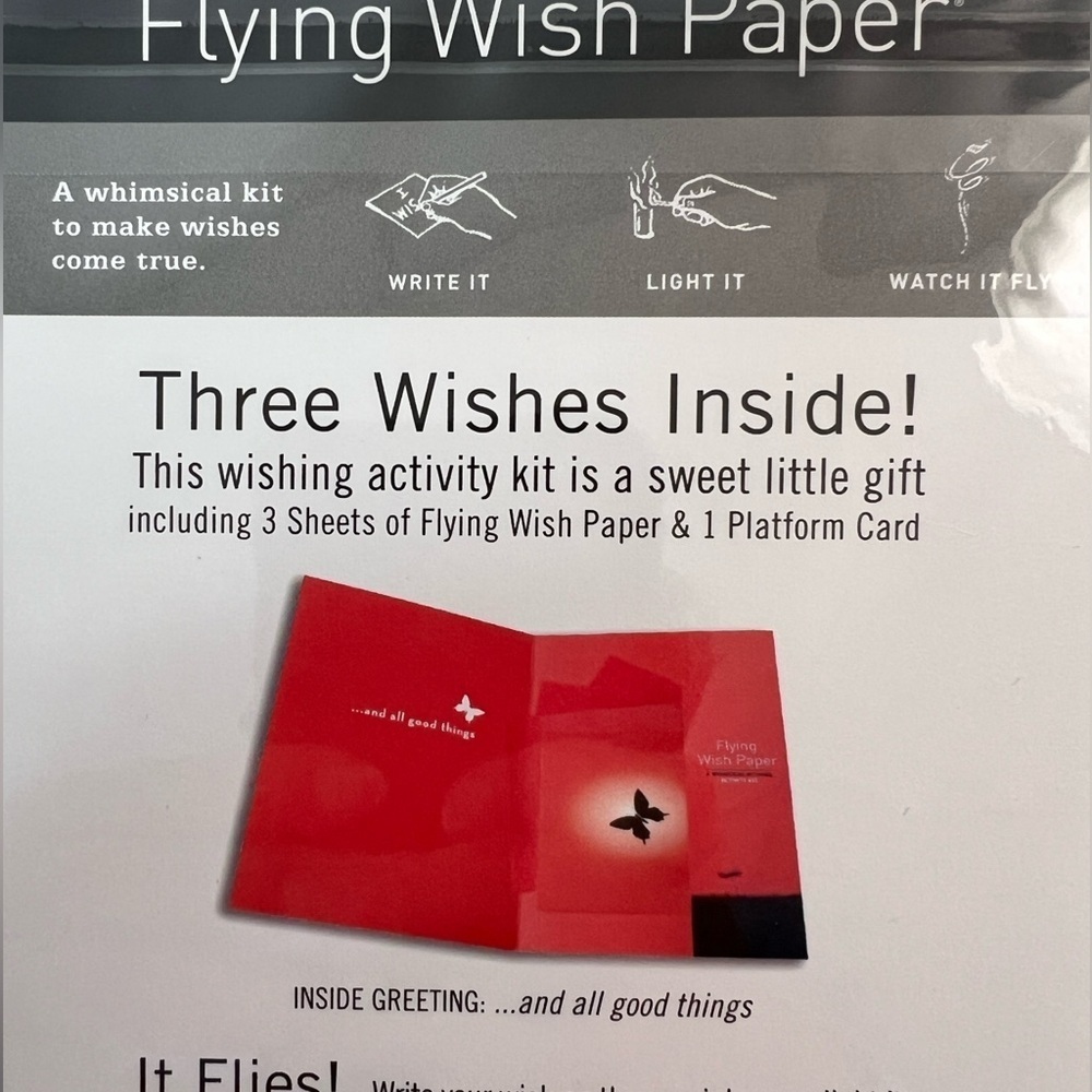 Flying Wish Paper "Wishes and Dreams" Greeting Card Kit - Picture 4 of 6